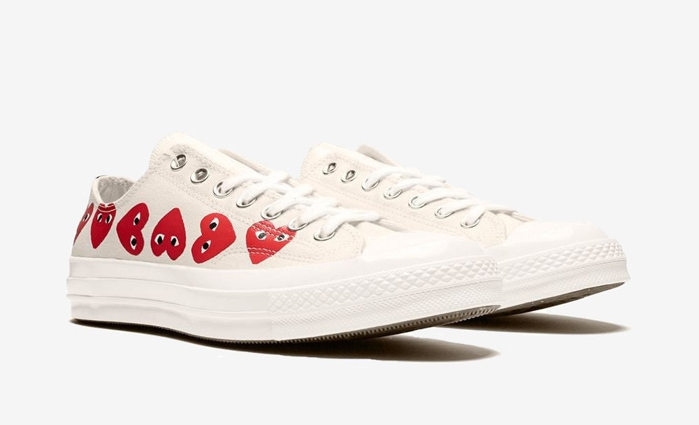 Converse x Comme Des Garçons 70 Ox Multi Hearts White