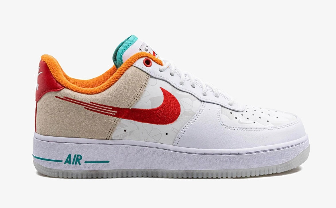 Nike Air Force 1 Low PRM just Do It White Red Teal