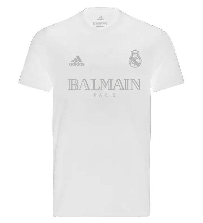 All White Real Madrid x Balmain Jersey