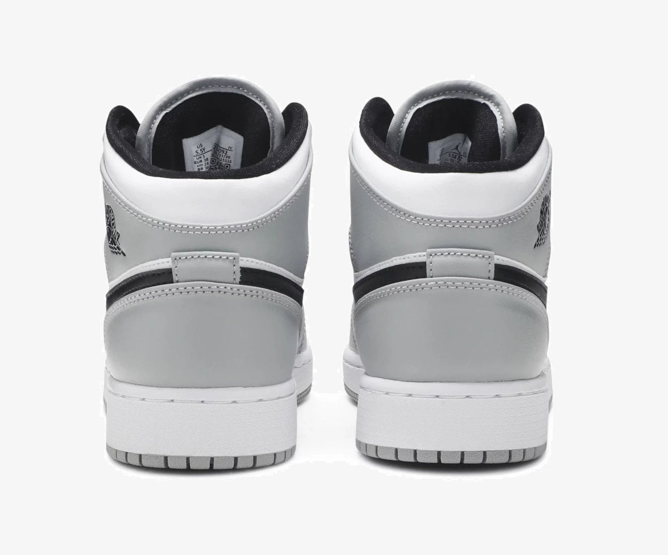 Air Jordan 1 Mid GS - Light Smoke Grey