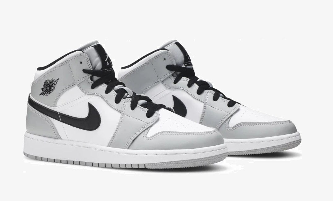 Air Jordan 1 Mid GS - Light Smoke Grey