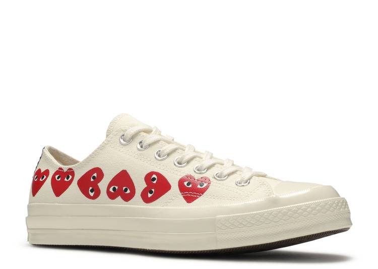 CDG X Chuck 70 LOW TOP 'MULTI HEART'