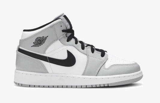 Air Jordan 1 Mid GS - Light Smoke Grey