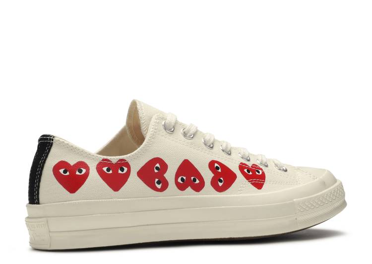 CDG X Chuck 70 LOW TOP 'MULTI HEART'