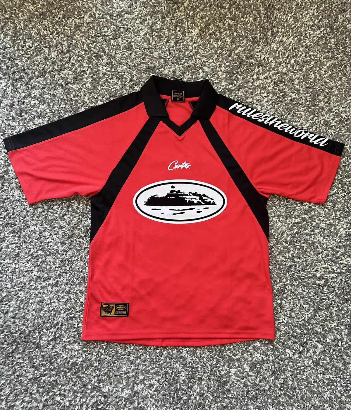 Corteiz Alcatraz Football Jersey 'Red'